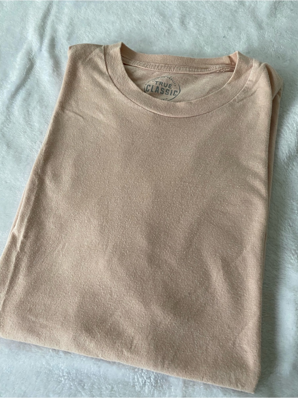 True Classic Short Sleeve Tee in  light peach for Men
